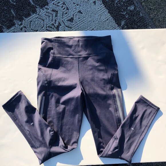 Adidas Running Primegreen Hi Waisted 7/8 Leggings Aeroready Blue + Gray Sz S NWT - Picture 5 of 14